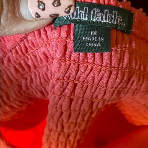 Wild Fable Coral Smocked Dress - Picture 2 of 3